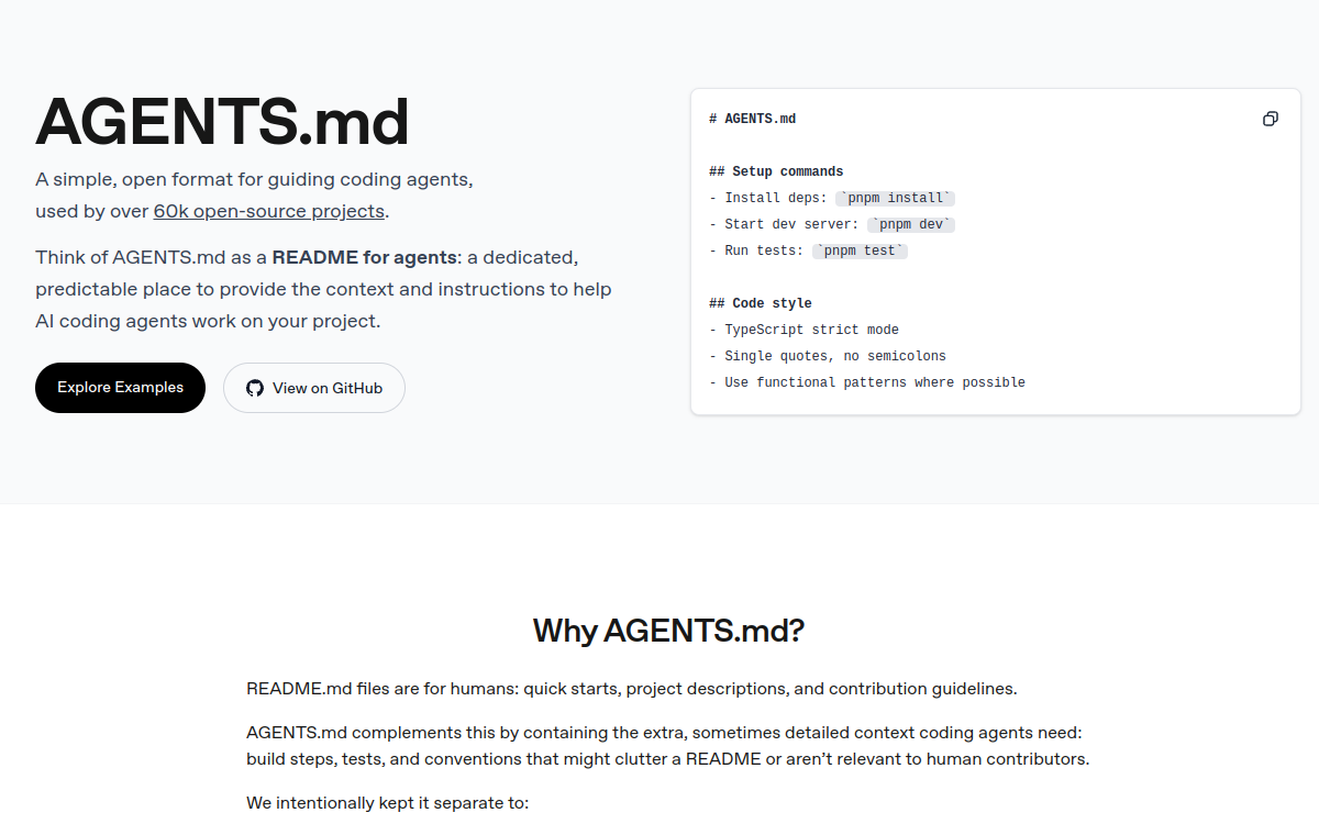 AGENTS.md website screenshot