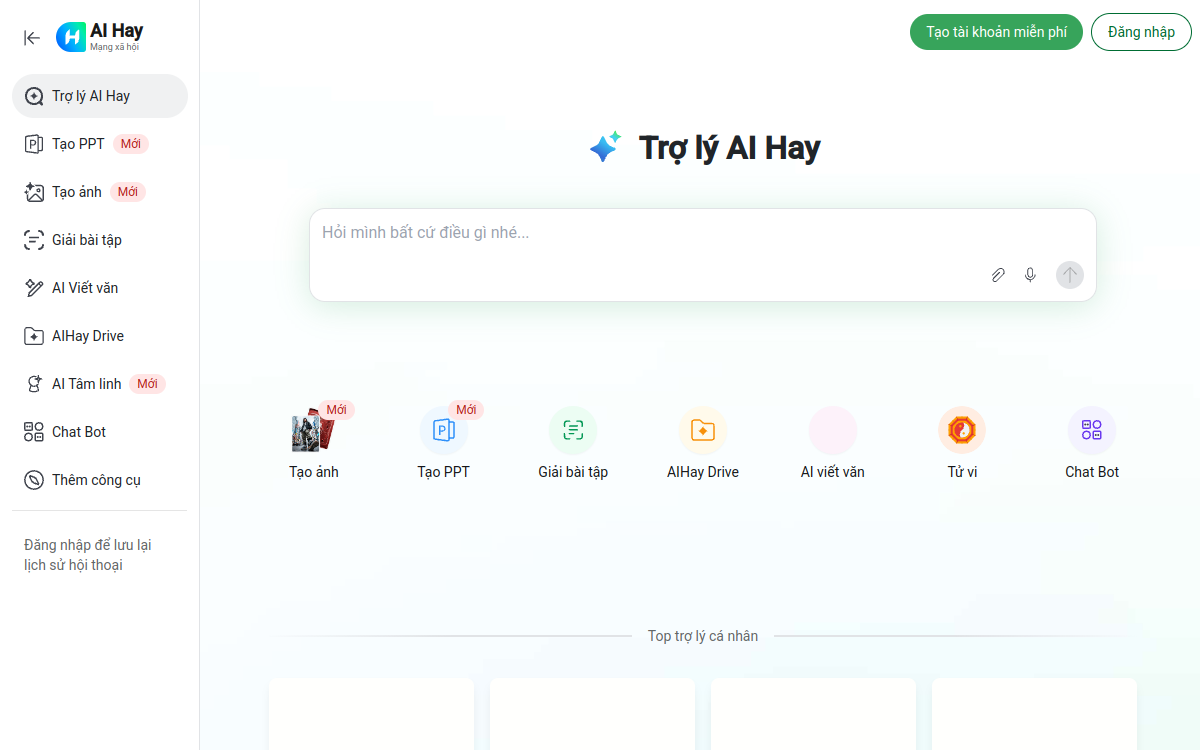 AI Hay website screenshot