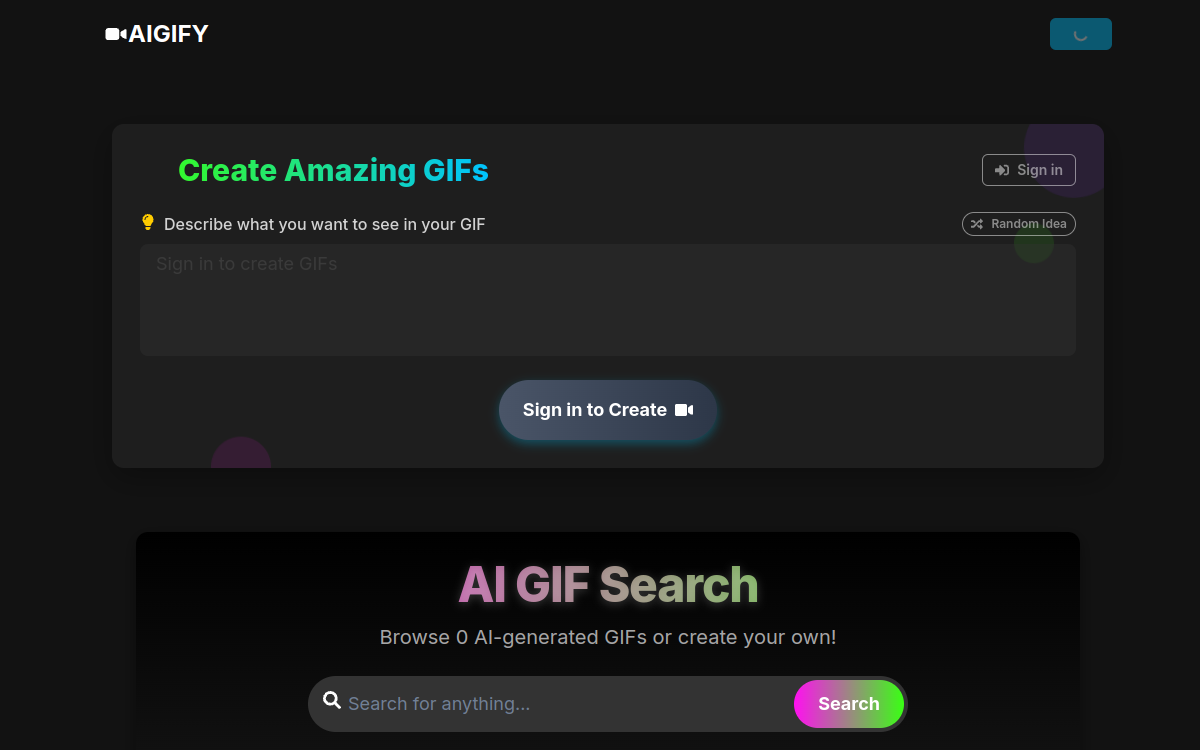 AIGIFY website screenshot