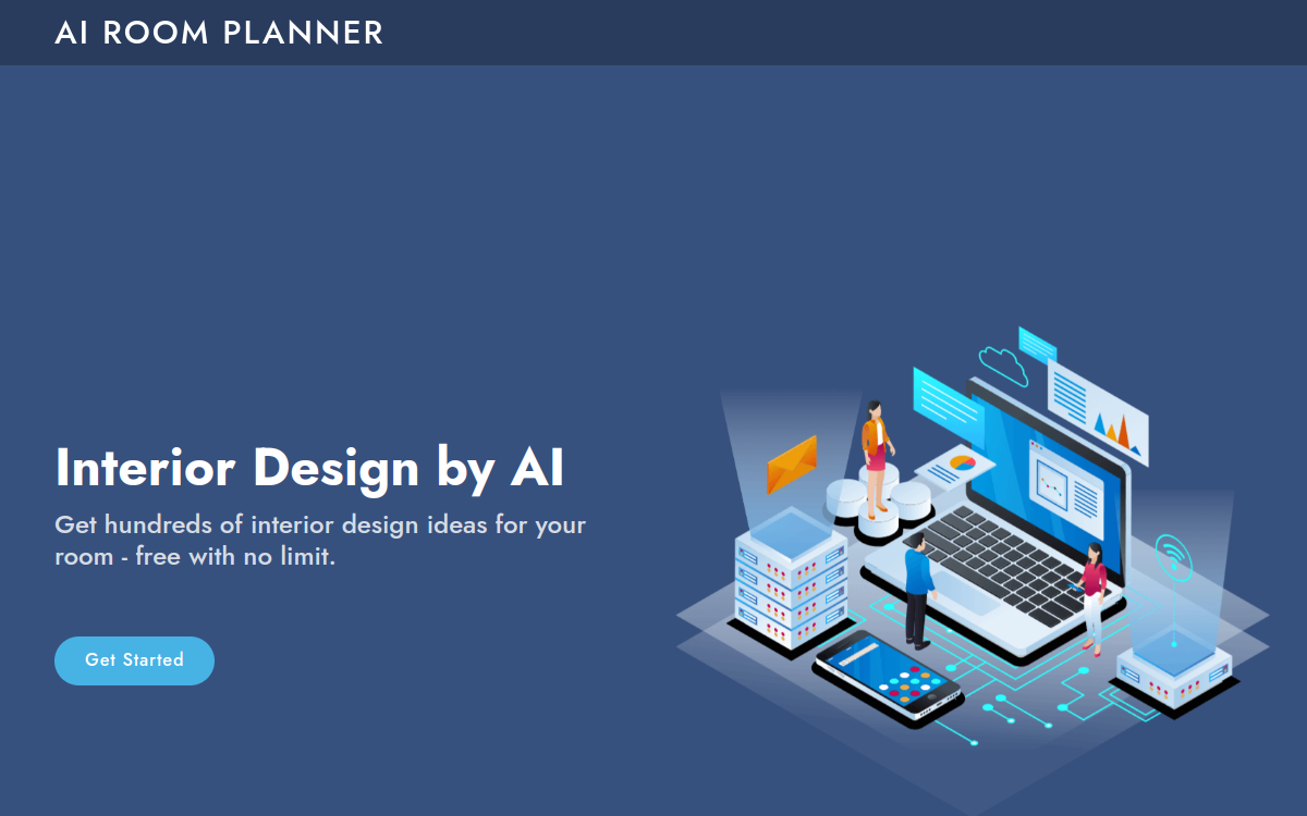 AI Room Planner website screenshot