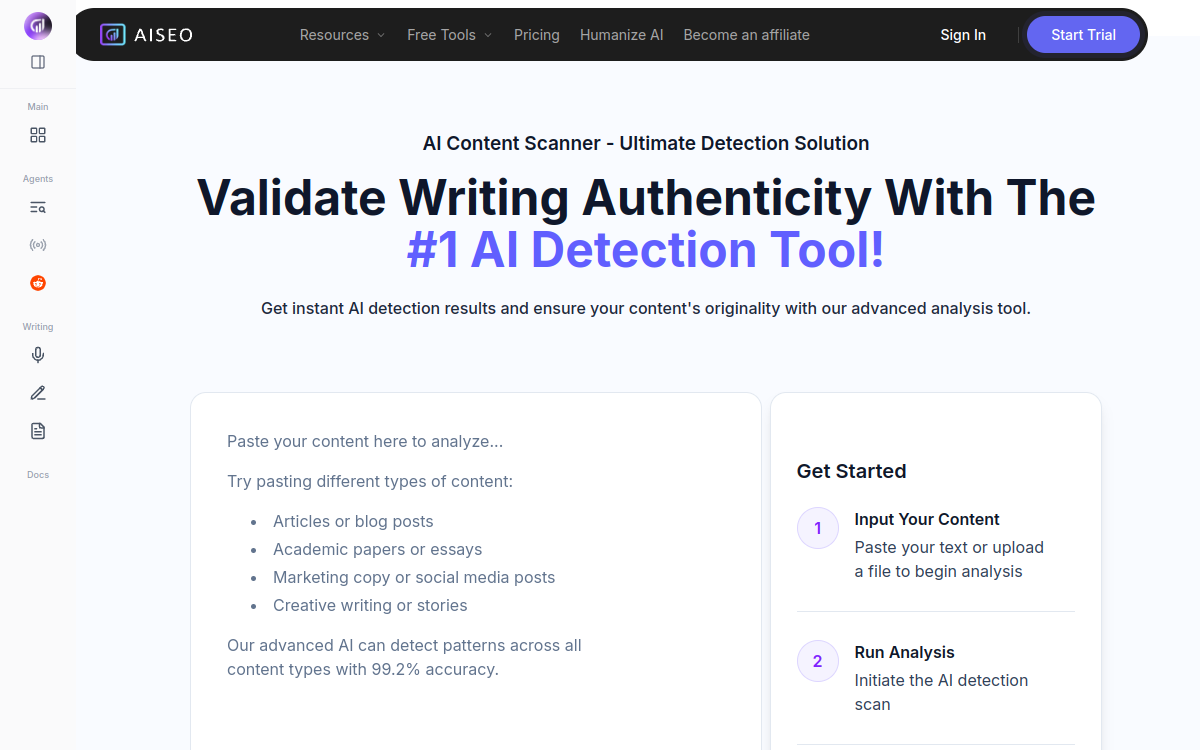 AI Content Scanner | AI Detector & ChatGPT Checker 网站预览