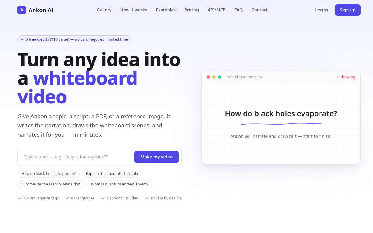 Ankon AI website screenshot