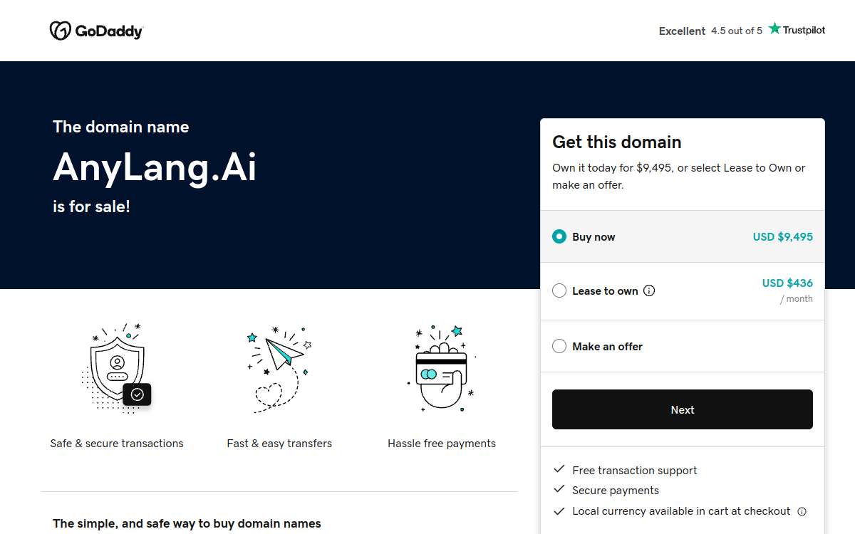 Anylang.ai 网站预览