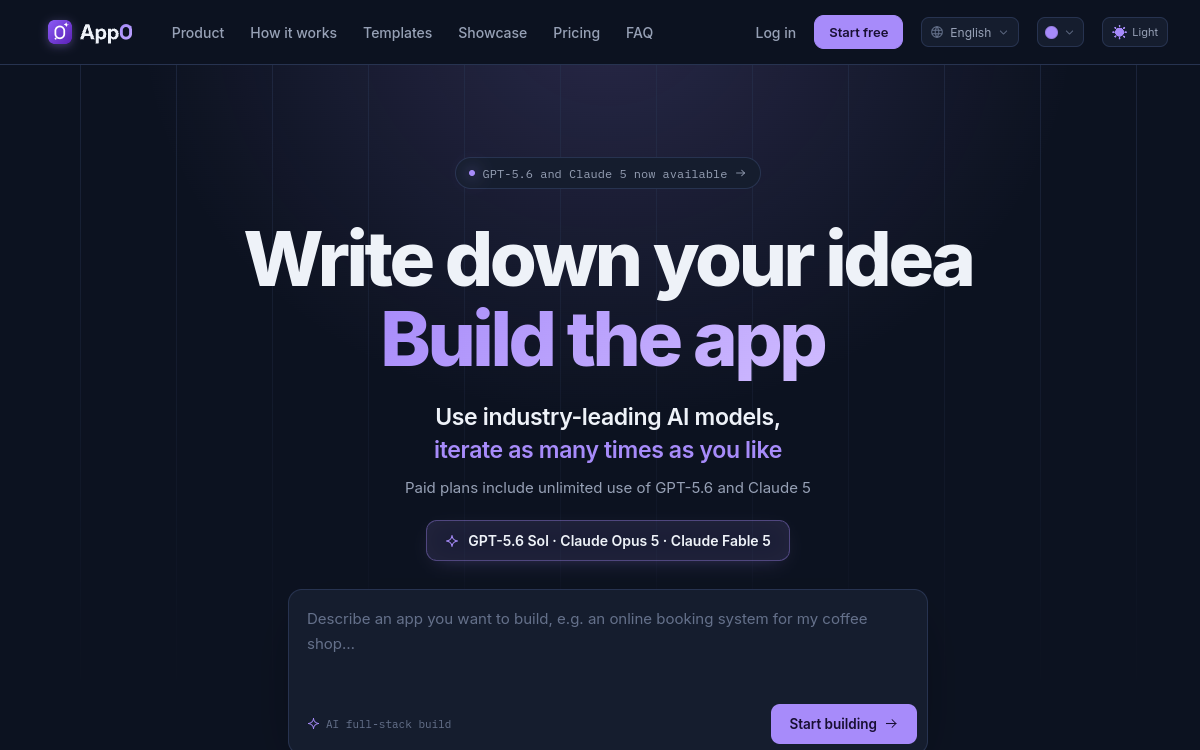 app0.ai website screenshot