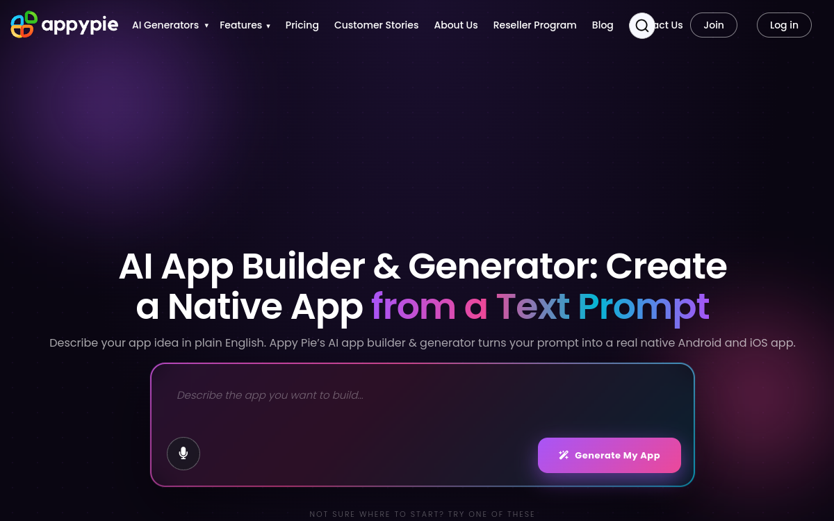 Appy Pie website screenshot