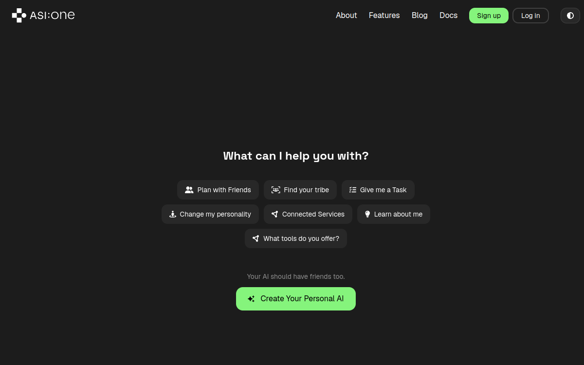 ASI:One website screenshot