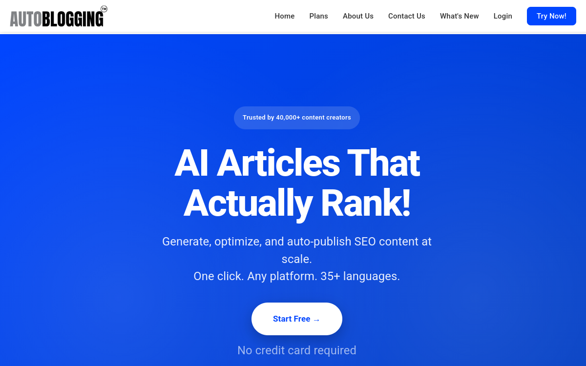 Autoblogging.ai screenshot