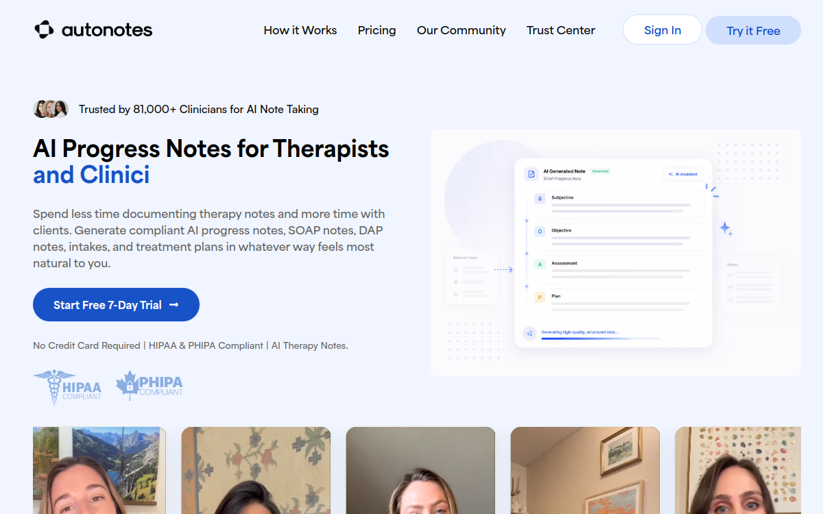 AutoNotes AI website screenshot