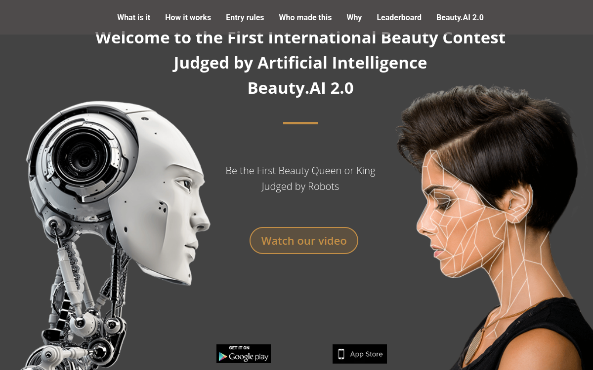 beauty.ai website screenshot