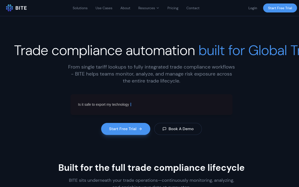 BITE: Supply Chain Security website screenshot