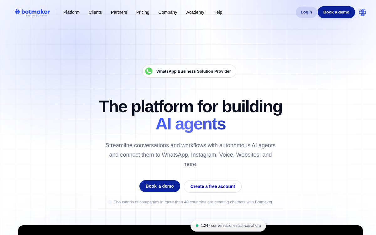 Botmaker website screenshot