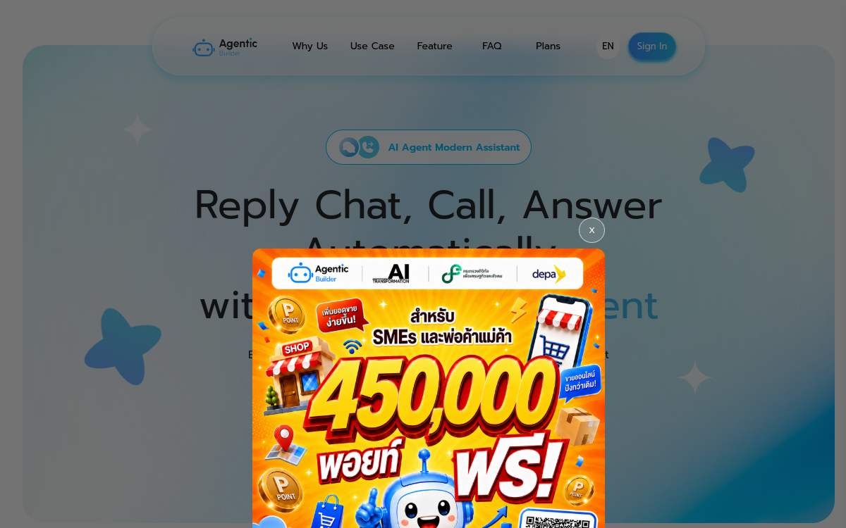 Botnoi Chatbot website screenshot