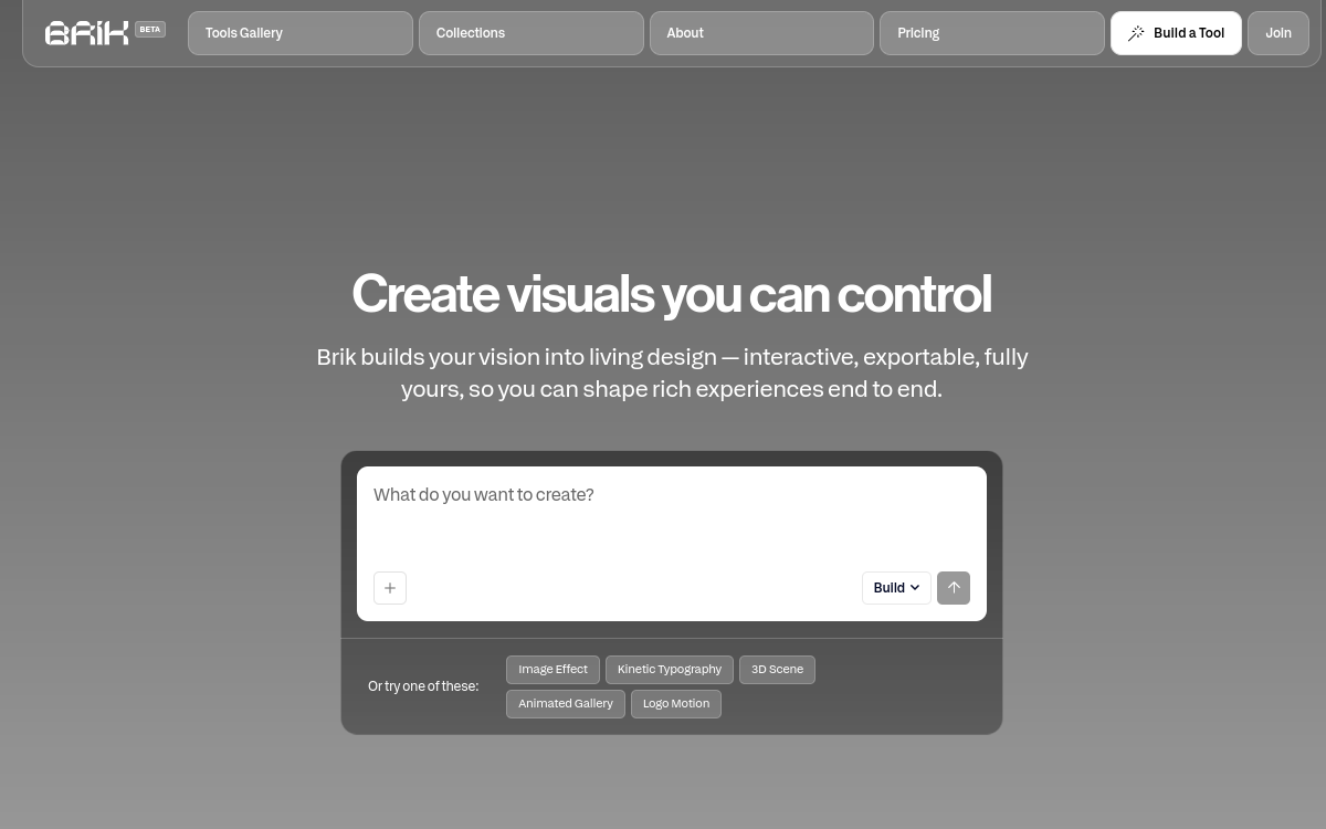 Brik website screenshot