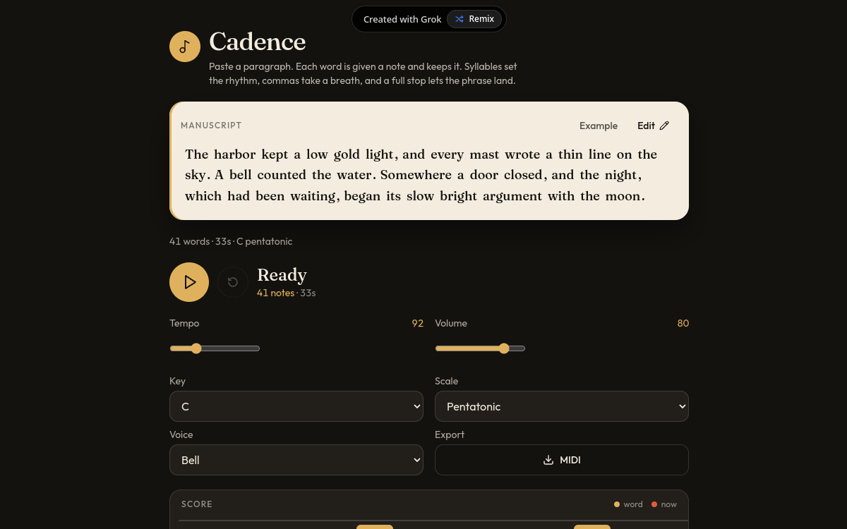 Screenshot of Cadence