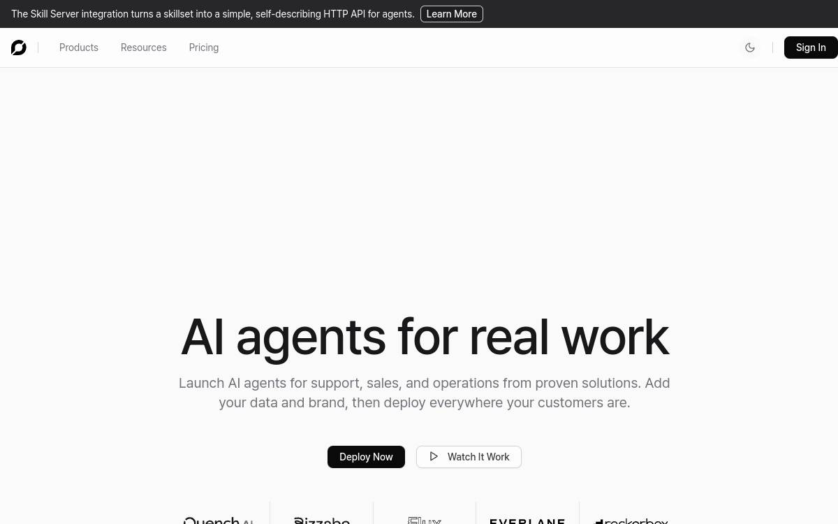 Chatbotkit website screenshot