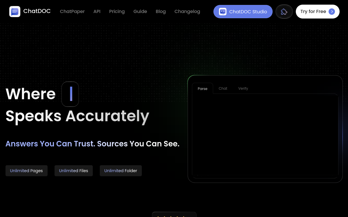 ChatDOC website screenshot