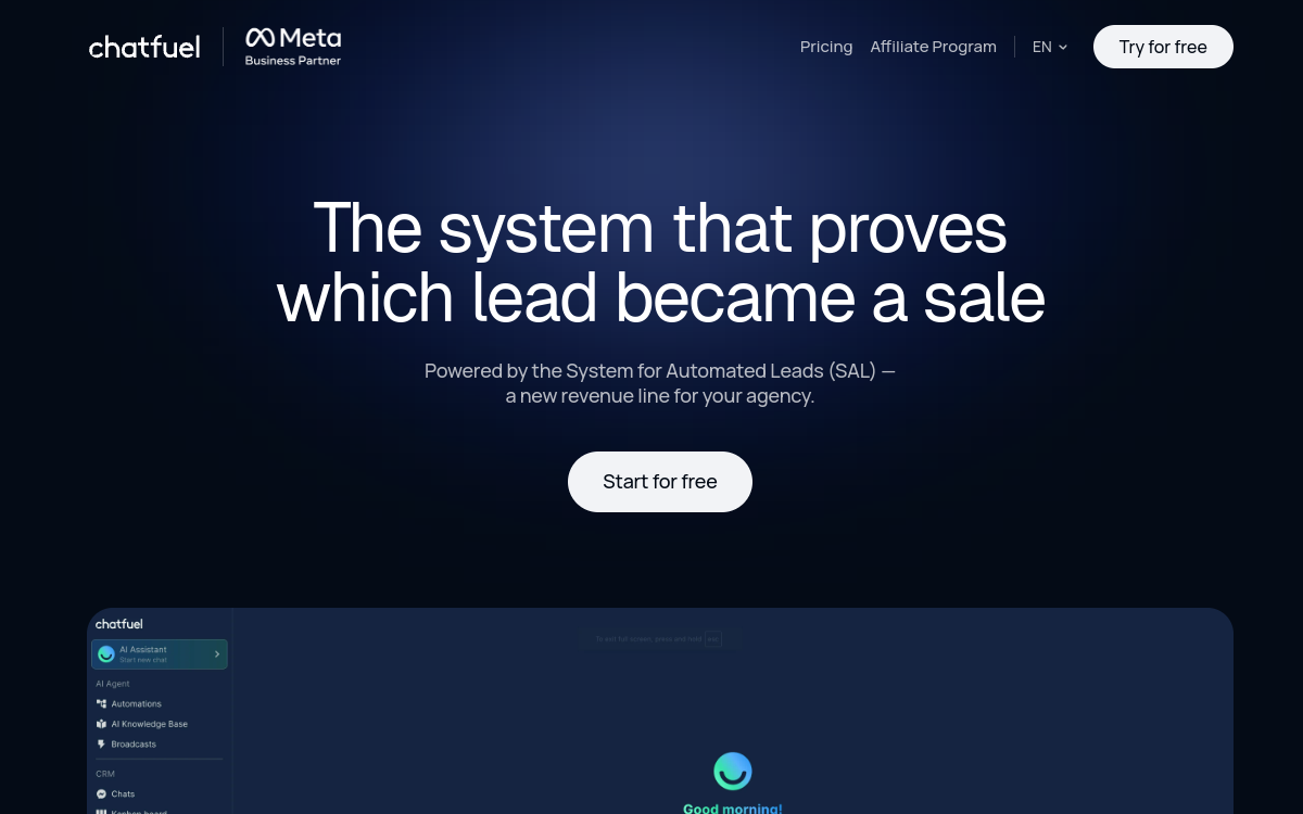 Chatfuel website screenshot