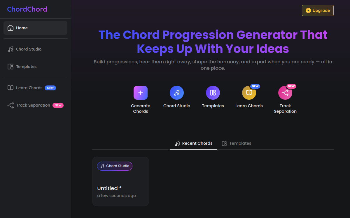 ChordChord website screenshot