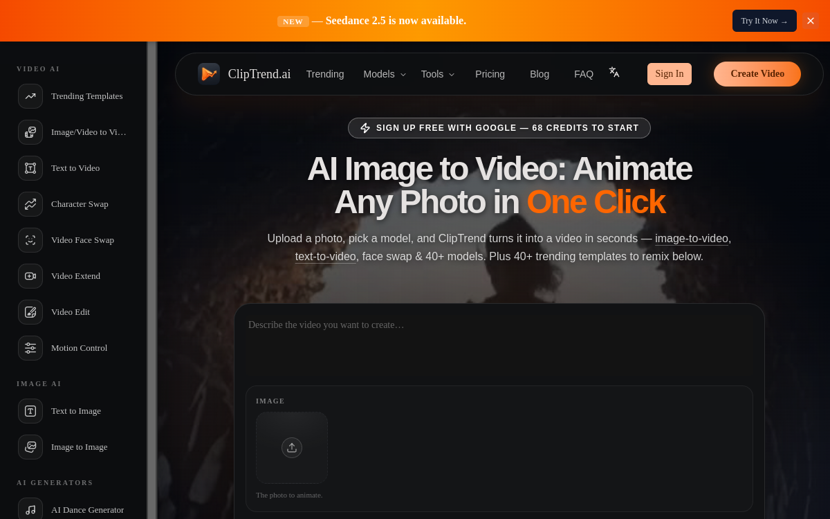 Cliptrend.ai website screenshot