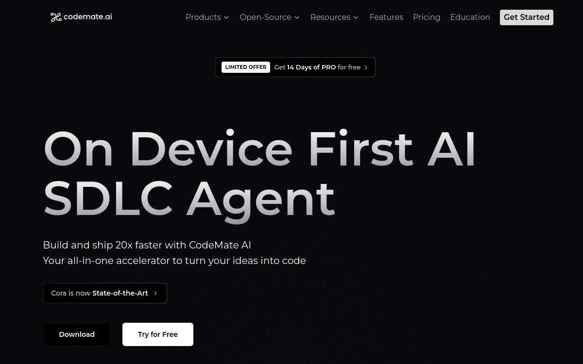 CodeMate AI website screenshot