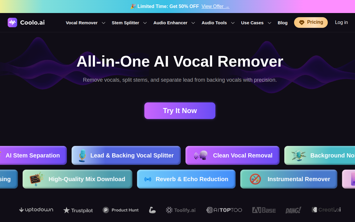 Coolo AI website screenshot
