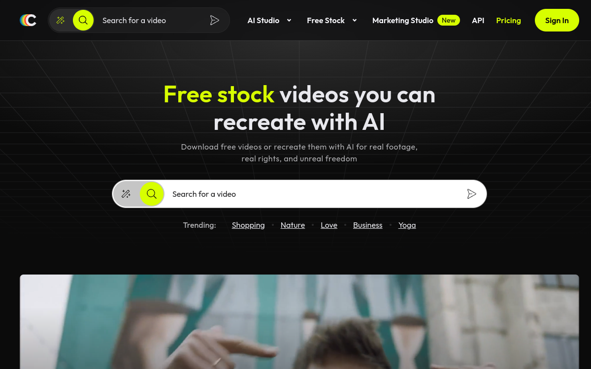 Coverr website screenshot