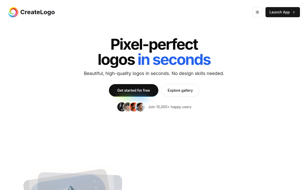 CreateLogo website screenshot