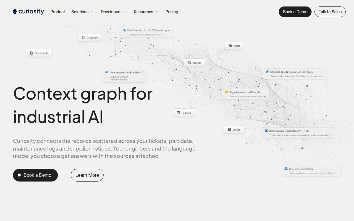 Curiosity website screenshot