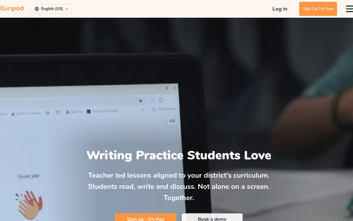 Curipod website screenshot