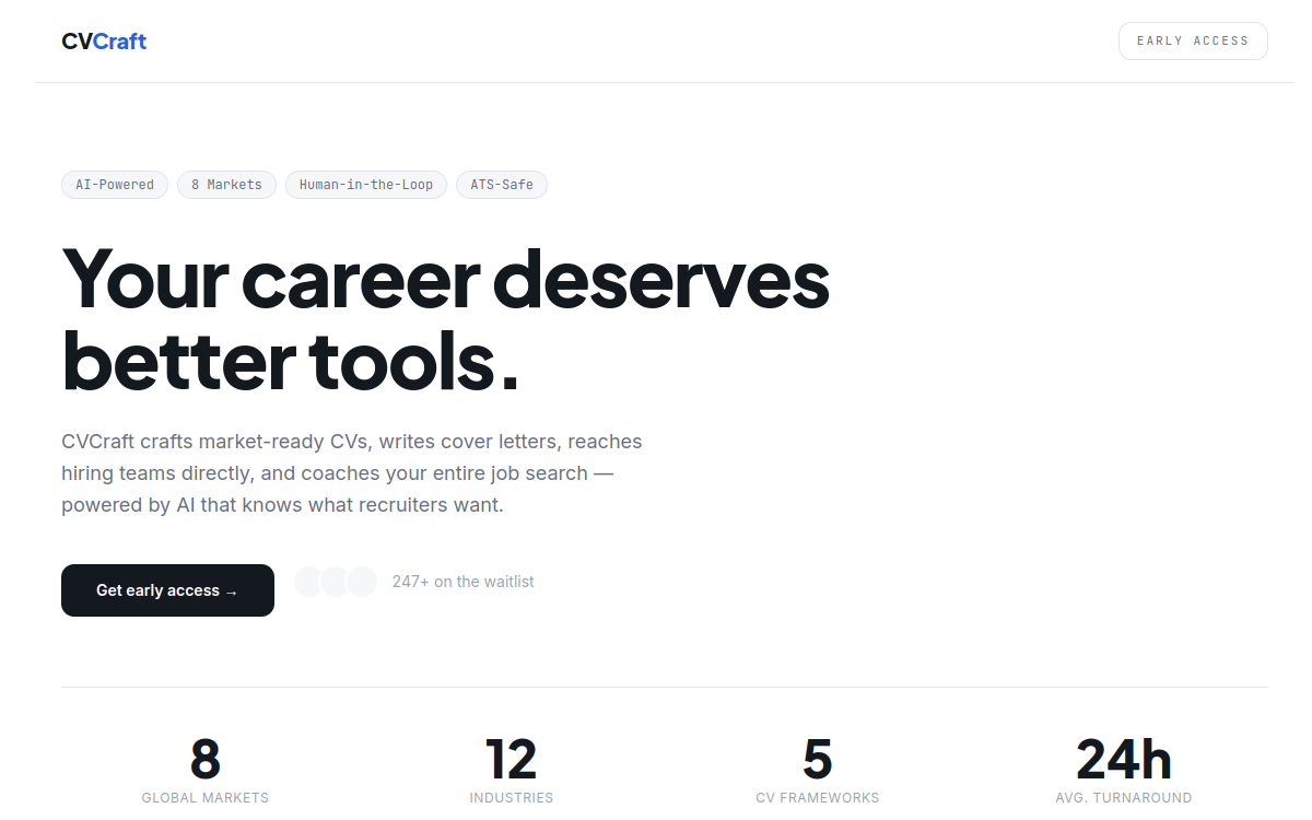 CV Crafted — project screenshot