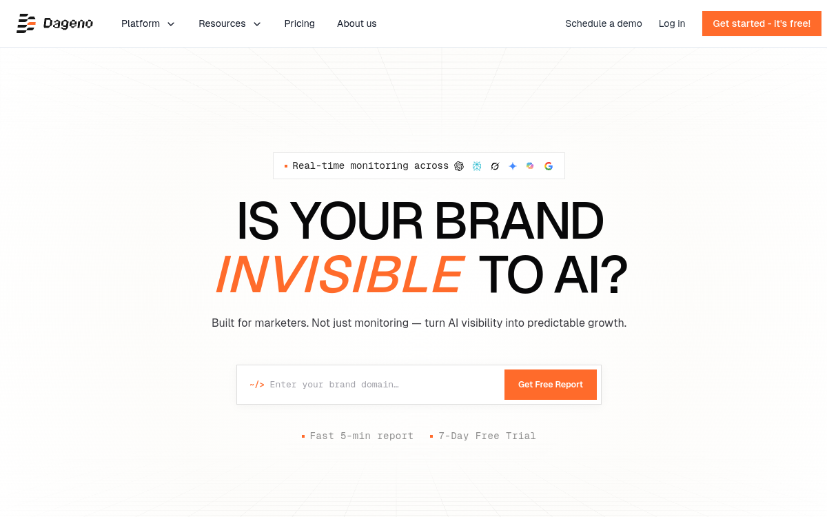 Dageno AI website screenshot