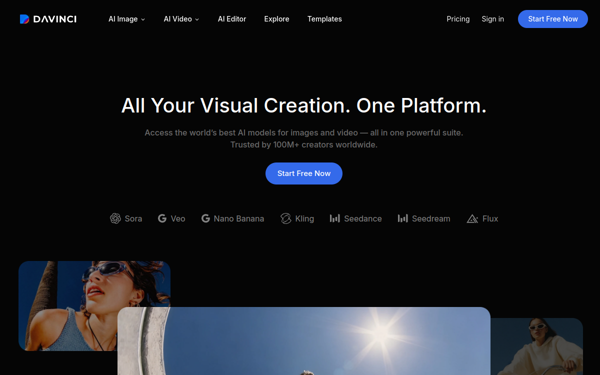 davinci.ai website screenshot