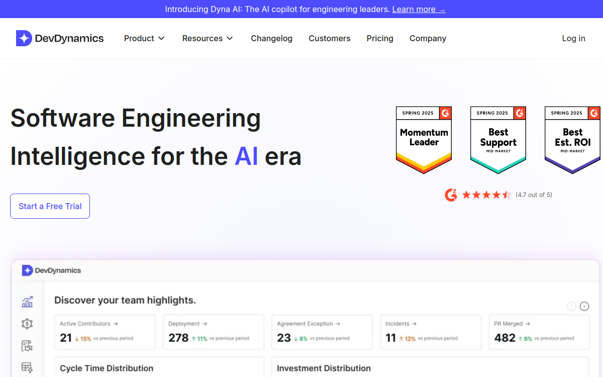 DevDynamics website screenshot