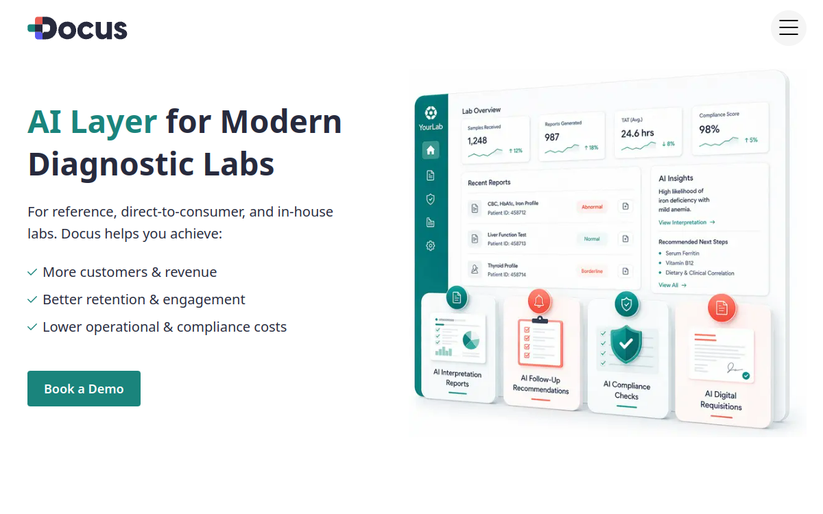 Docus.ai website screenshot