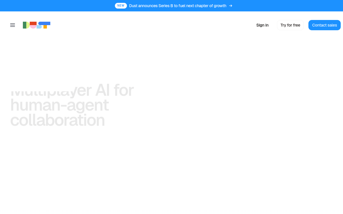 Dust website screenshot