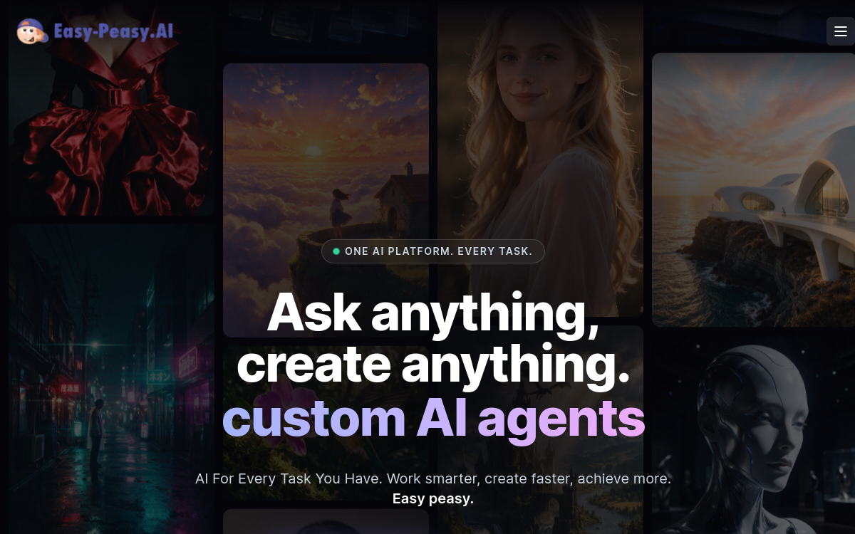 Easy-Peasy.AI website screenshot
