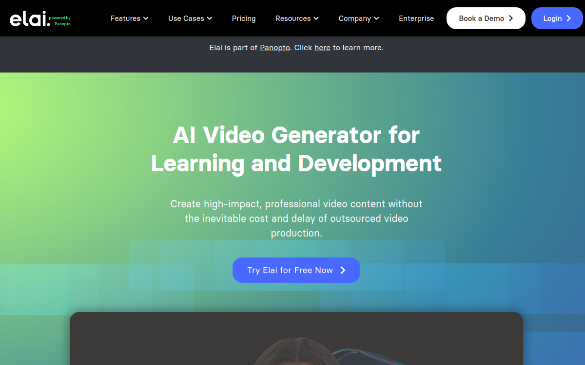 Elai.io website screenshot