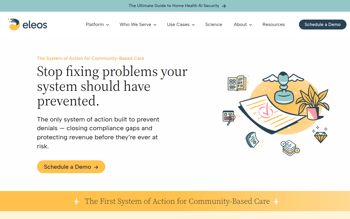 Eleos Health website screenshot
