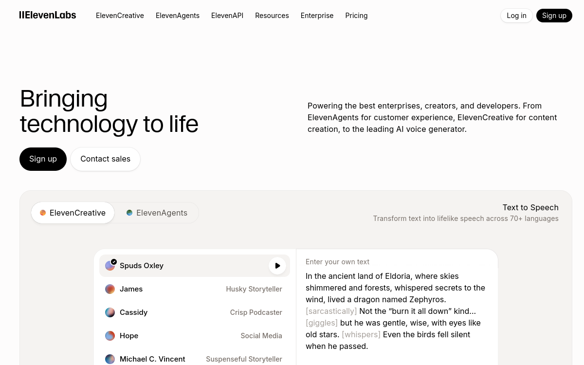 ElevenLabs screenshot