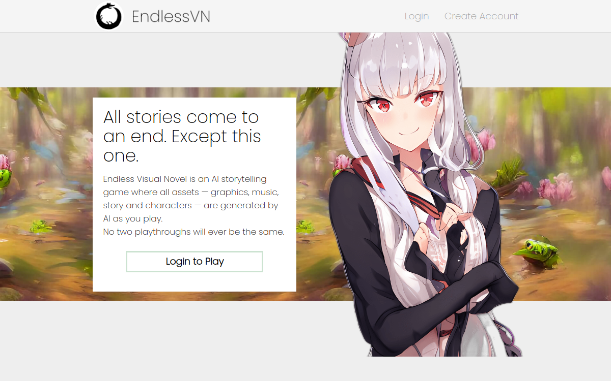 EndlessVN website screenshot
