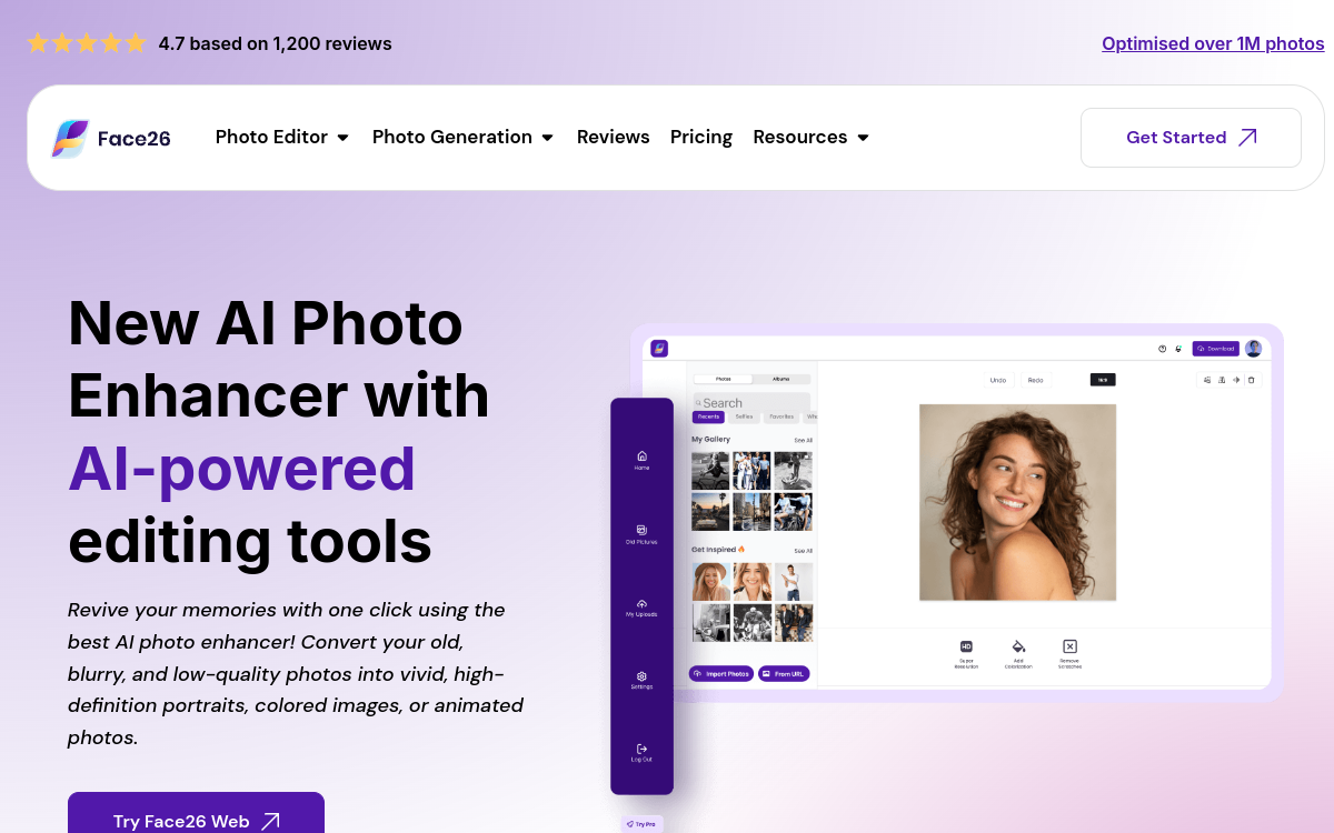 Face26 website screenshot