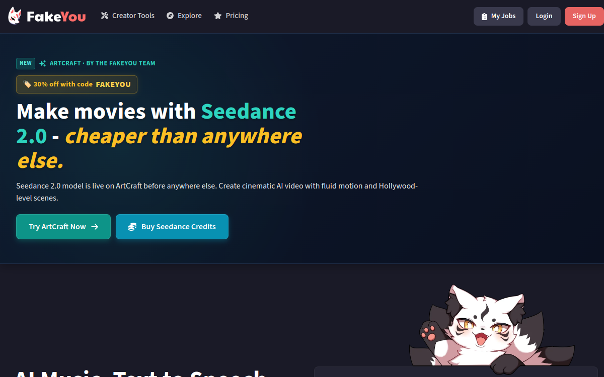 FakeYou website screenshot