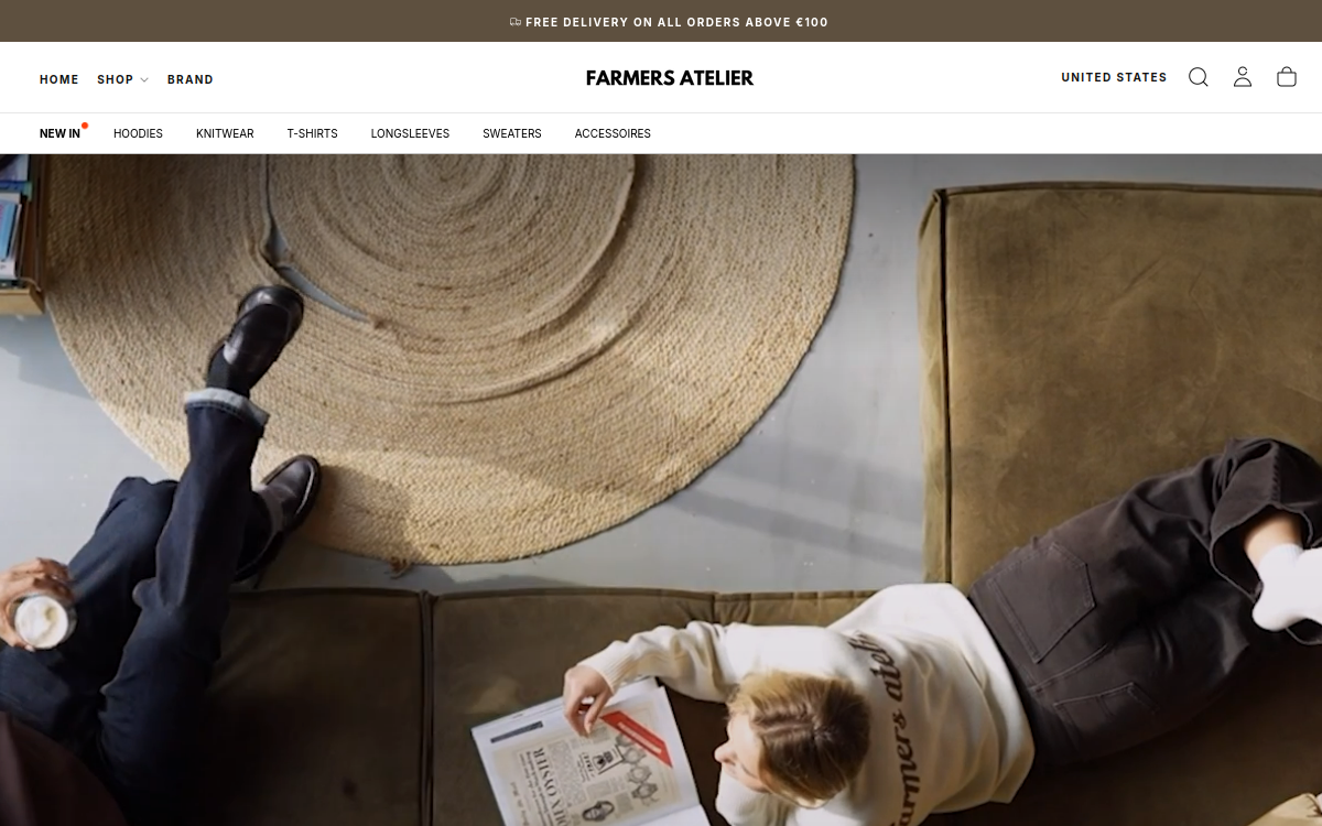 Farmers Atelier Shopify store screenshot