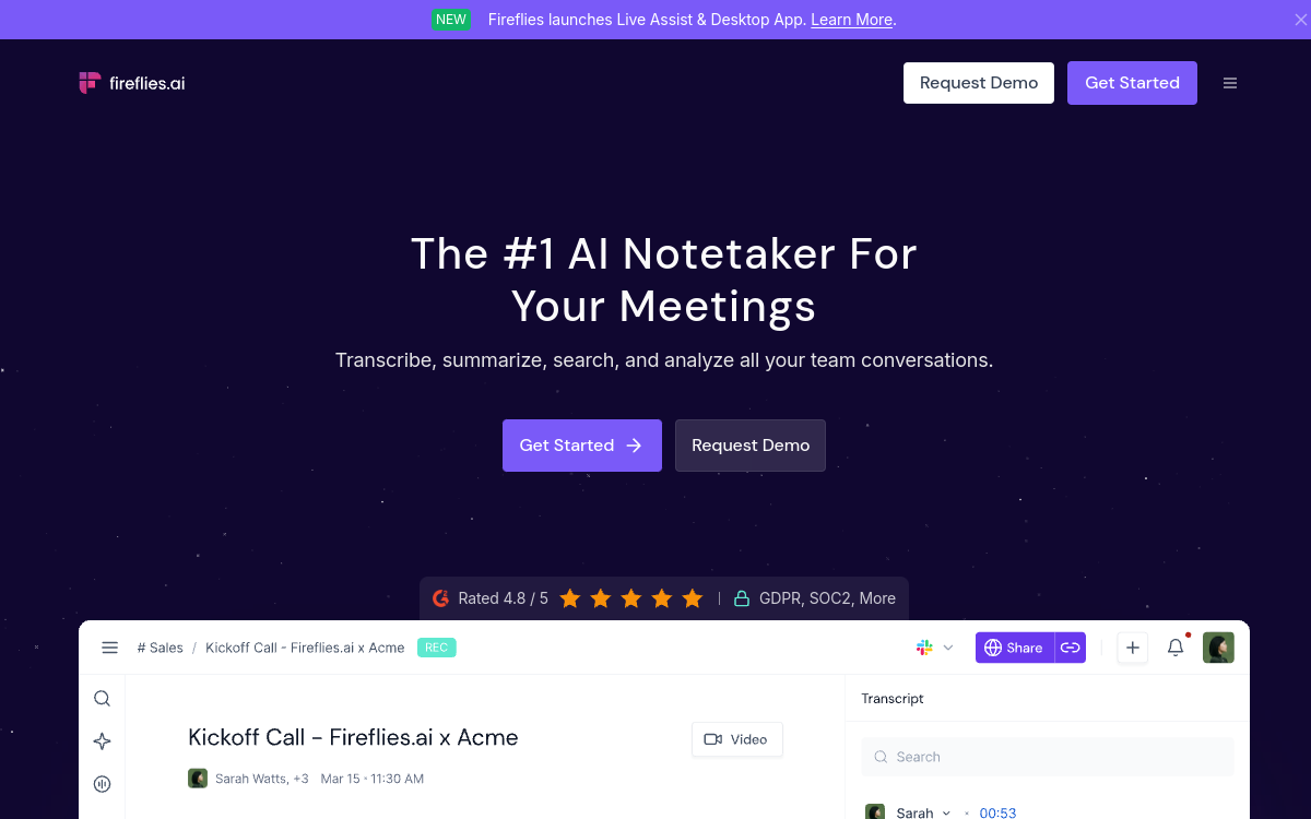 Fireflies.ai screenshot