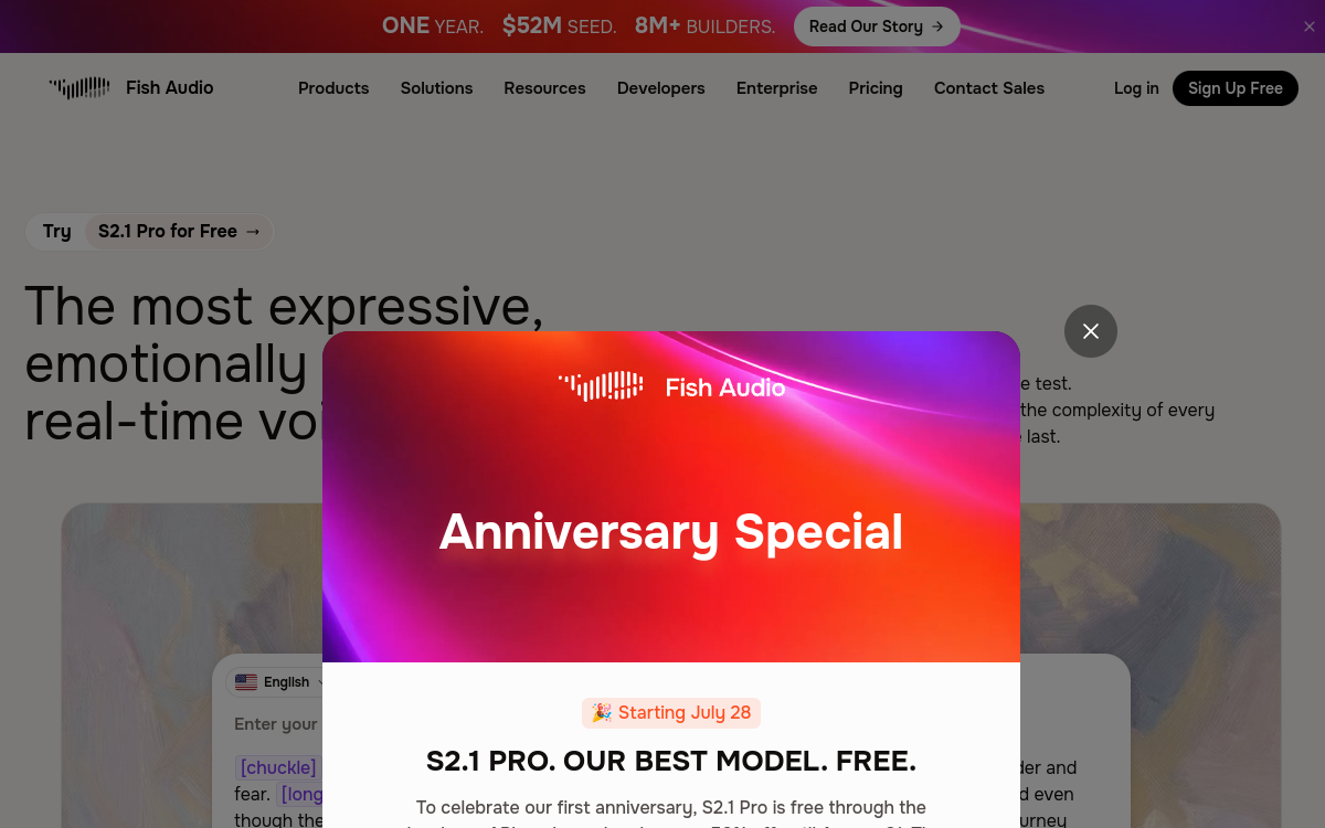 Fish Speech website screenshot