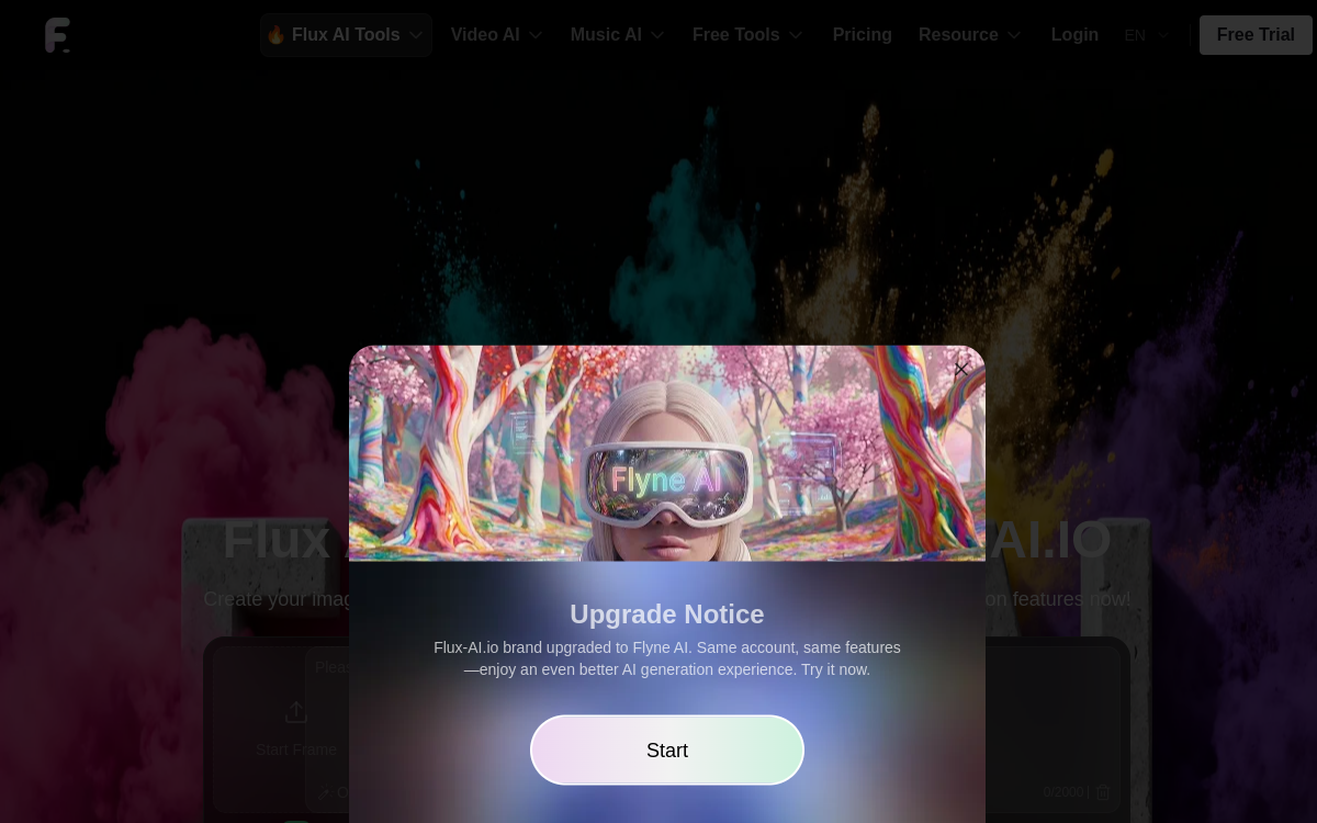 Flux AI AI website screenshot