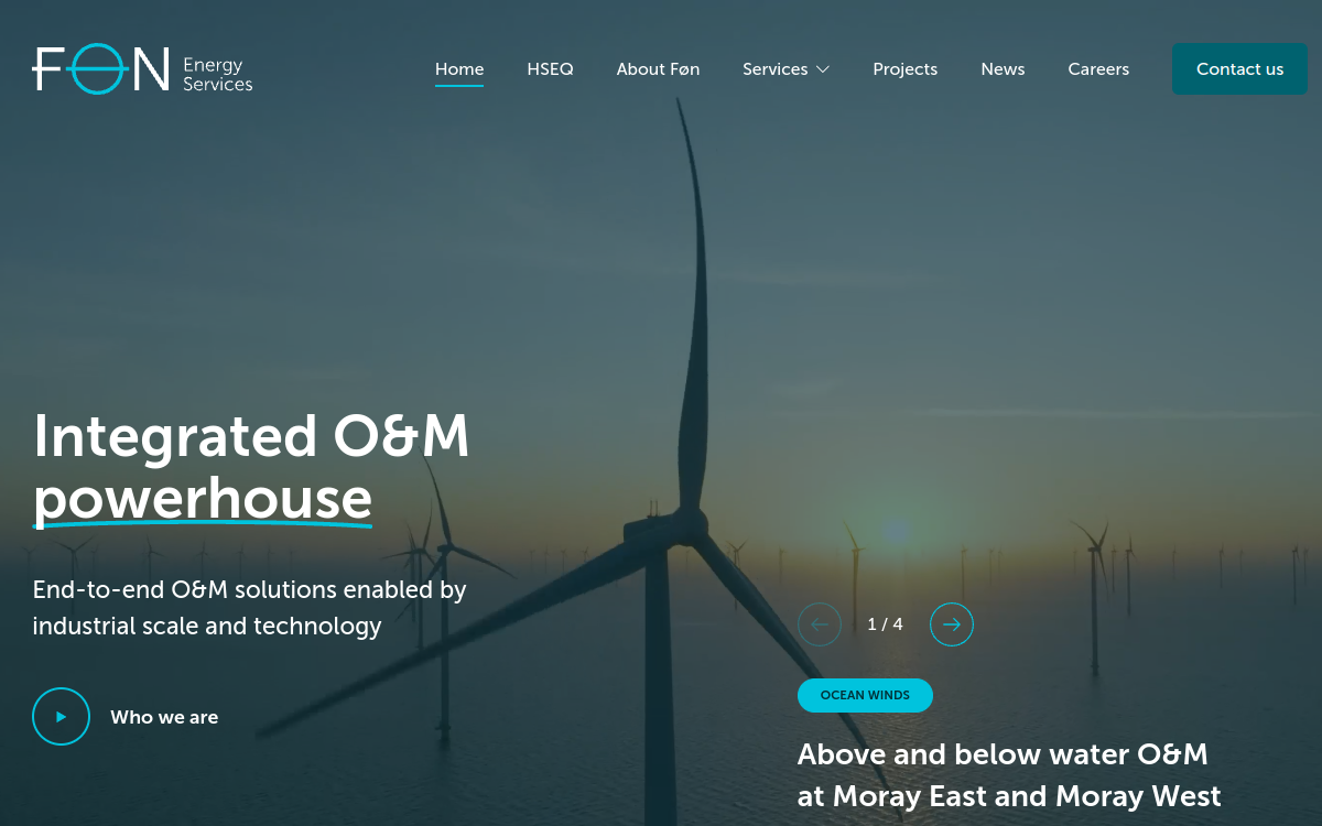 Føn Energy Services website