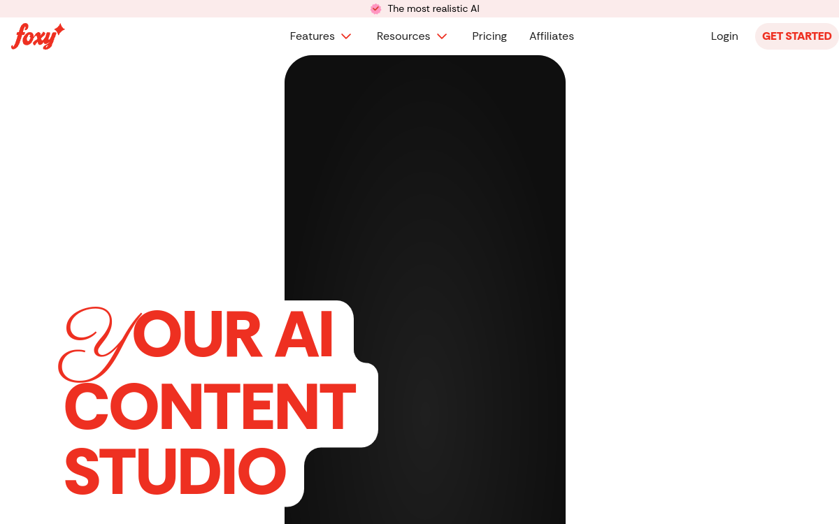 Foxy AI website screenshot