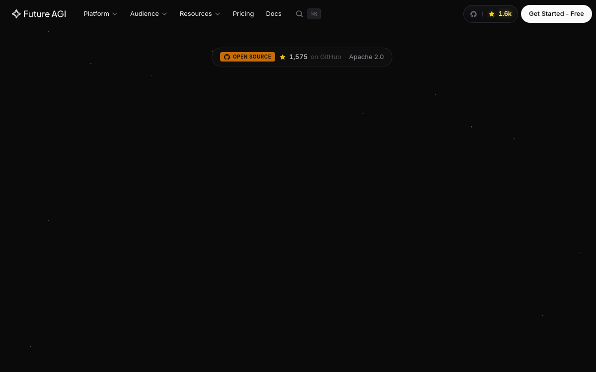 Future AGI website screenshot