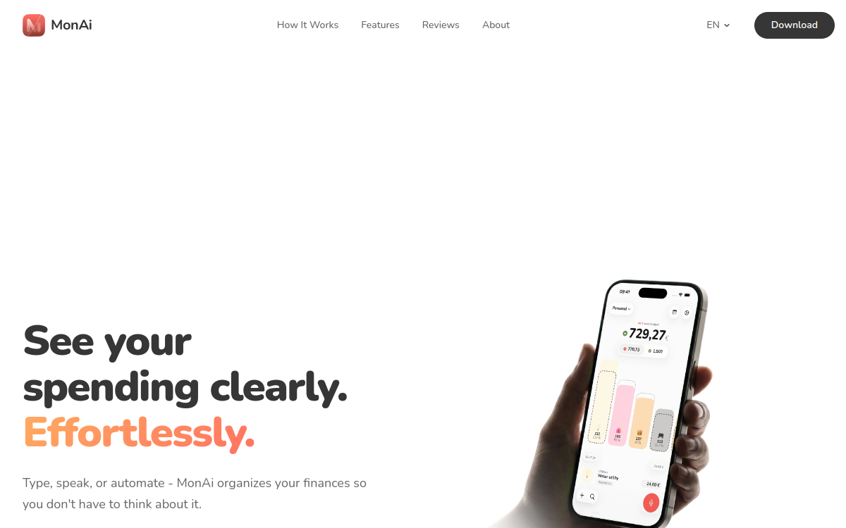MonAi website screenshot